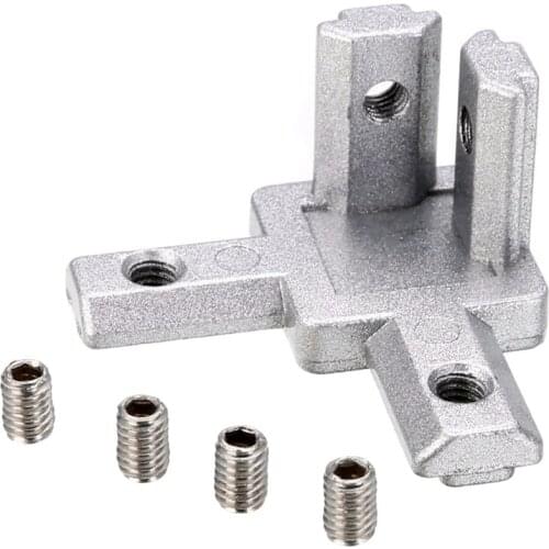2020 Series 3 - Way End Corner Bracket Connector With Screw For Standard 6 Mm T Slot Extruded Aluminum Profile(20Pcs)
