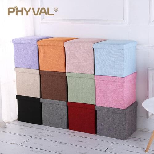 Storage Stool folding chairs Change shoe bench Footstool Multifunction Square small furniture Storage Box Home Decoration chair
