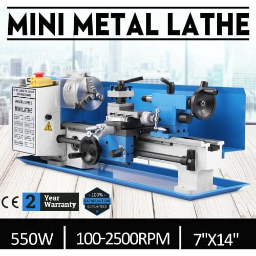 Mini Lathe Machine Metalworking Digital Control Variable Speed Bench top Milling 550w