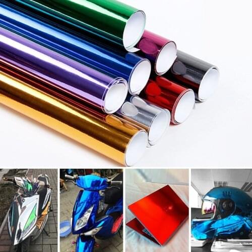 High stretchable Waterproof UV Protected silver Chrome Mirror Vinyl Wrap Sheet Roll Film Car Sticker Decal Sheet