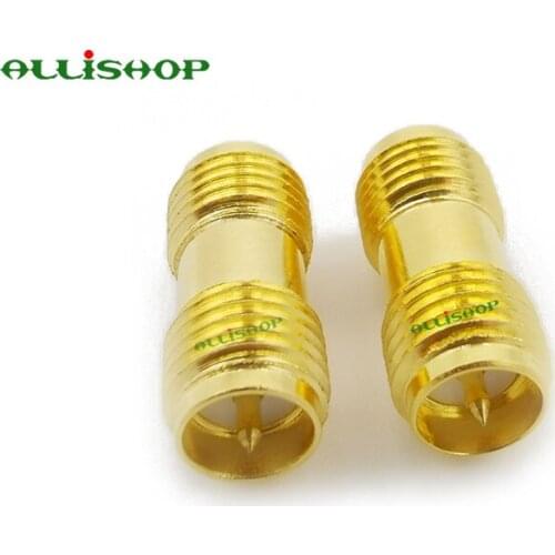 100Pcs RP SMA Jack to Jack Plug RF Adapter RP SMA Female to RP SMA Female RF Coax Adapter Convertor Goldplated Connector