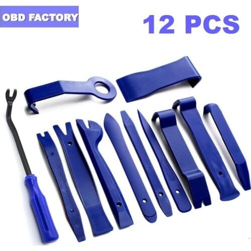 12PCS Hard Plastic Auto Car Radio Panel Interior Door Clip Panel Trim Dashboard Removal Opening Tool Set Car Repair Tool Kit