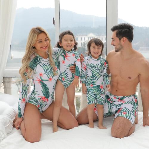 2021 Mother Daughter Swimwear One-Piece Mommy and Me Swimsuit Family Look Matching Outfits Mom Mum Daughter Swimwear Clothes