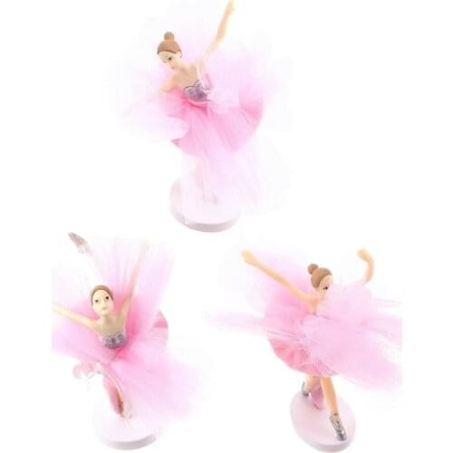 3 Sets Ballerina Girl Cupcake Toppers Tulle Skirt Girl Cake Ornament Party Favor