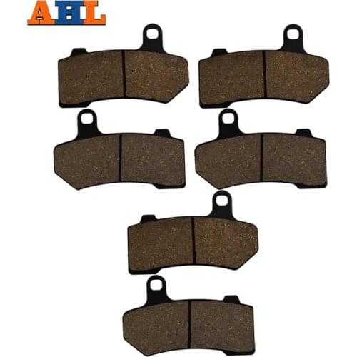 AHL 3 pairs AHL Front & Rear Motorcycle Brake Pads For Harley V-Rod Street & Night Rod Muscle (2005-2014) VRSCR VRSCD