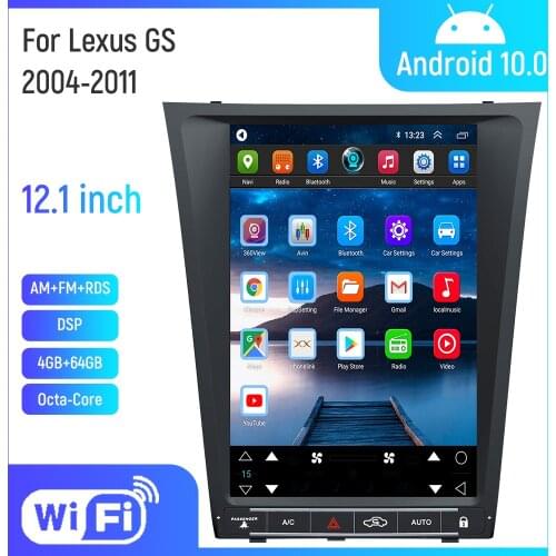 Car Multimedia Play For Lexus GS GS300 GS350 GS450 GS460 2004-2012 Android9 Auto Audio Stereo Radio Recorder GPS Navi Head Unit