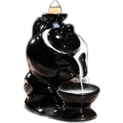 Free Cone Incense Holder Waterfall Ceramic Smoke Fountain Zen Incense Burner Holder Living Room Gift Items for Home Decoration