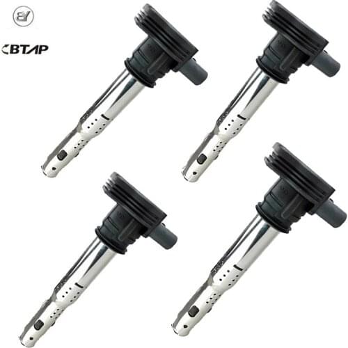 BTAP 4 PCS New Ignition Coil For Audi A3 A4 A5 A6 A7 A8 Volkswagen Golf V VI Passat JettaMK3 07K905715F 07K 905 715 F 07K905715D