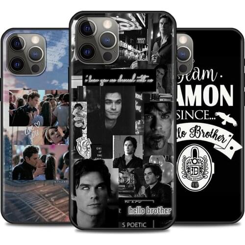 Phone Case For iPhone 12 11 Pro XR Max XR X 8 7 6s 6 Plus SE2020 Black Cover TPU Funda The Vampire Diaries