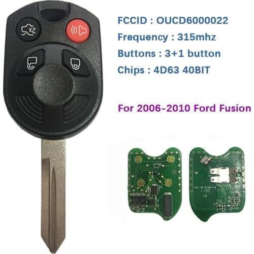 CN018087 2006-2010 Ford Fusion HA Blade Remote Head Key Fob OUCD6000022 4D 63 40 Bits Aftermarket Shell With Original PCB Stock