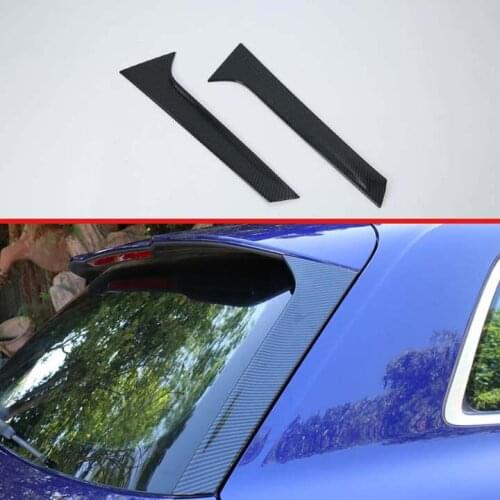 For Audi Q5 FY 2018 2019 Decorate Accessories Carbon Fiber Style Side Door Rear View Window Spoiler Cover Trim