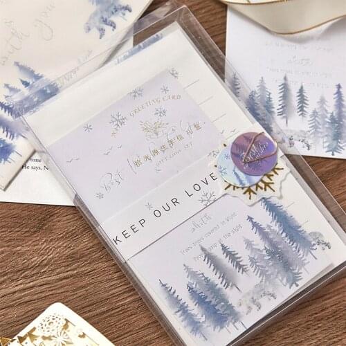Beautiful Bronzing Light Luxury Hand Letter Greeting Card Envelope Gift Box Set High-End New Years Birthday Gift Blessing Card