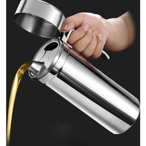 304 stainless steel oil can kitchen oil bottle leak-proof soy sauce bottle vinegar pot household oil tank kitchen supplies seaso