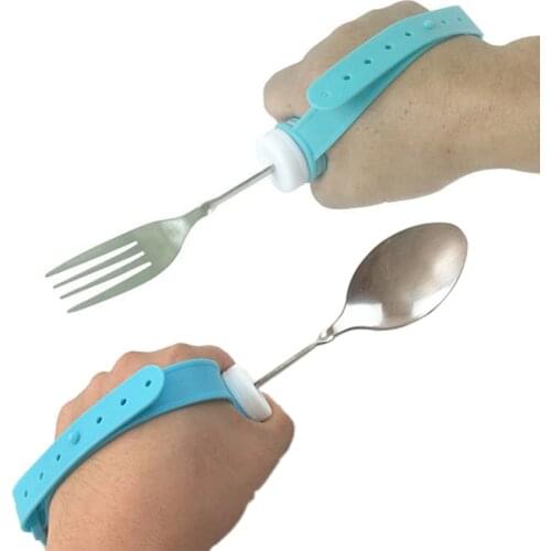Flexible Fork Spoon Rotatable Dining Eating AIDS Utensil for Disabled Patient Elder Arthritis People Handicapped Bedridden