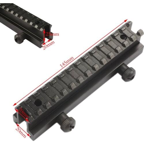 Mizugiwa Hunting See Thru 13 Slots High Profile 20MM Picatinny Rail AR Riser Mount Weaver for Arigun Rifle Scope Hunting Caza