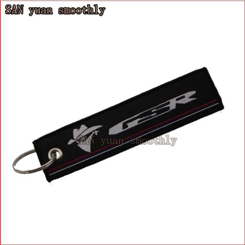 Motorcycle Embroidery Badge Keyring Keychain for SUZUKI GSR400 GSR600 GSR750 GSX-S750 GSX-S1000