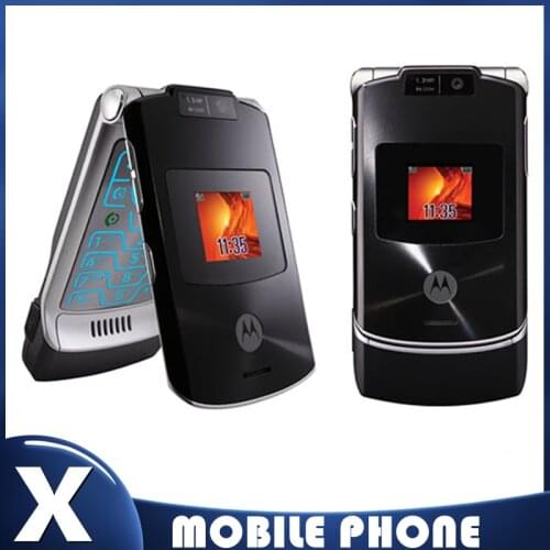 Motorola RAZR V3xx Refurbished-Original Unlocked V3xx 2.2 inches 1.3 MP GSM 900 / 1800 / 1900 Old Used Mobile Phone
