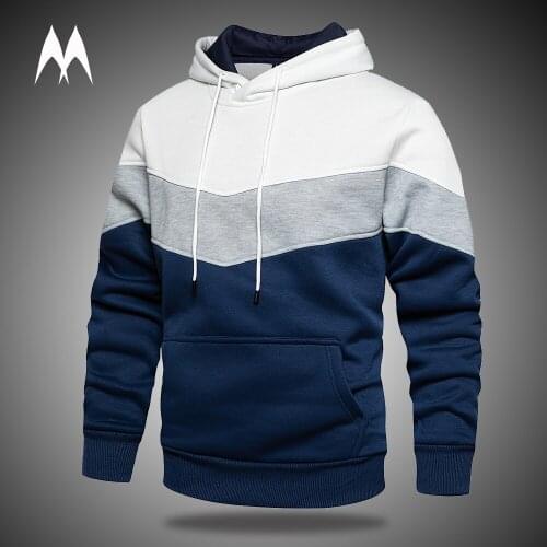 Winter Hoodie Sweatshirt Streetwear Men 2021 Brand New Hooded Sweatshirts Patchwork Hoodie Men Fleece Hoodies Harajuku Tops Man
