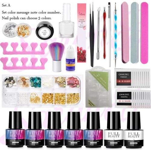SarahE Nail Set 45 pcs Nail Gel Polish Kit Soak Off Manicure Tools Set electric Nail drill Nail Tools Nails Art Decorations