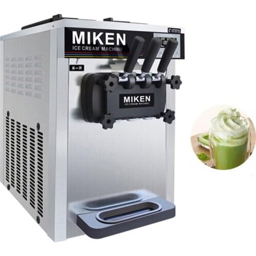 Desktop Three Flavors Ice Cream Maker Stainless Steel Soft Ice Cream Machine For Cold Drink Shops Commercial