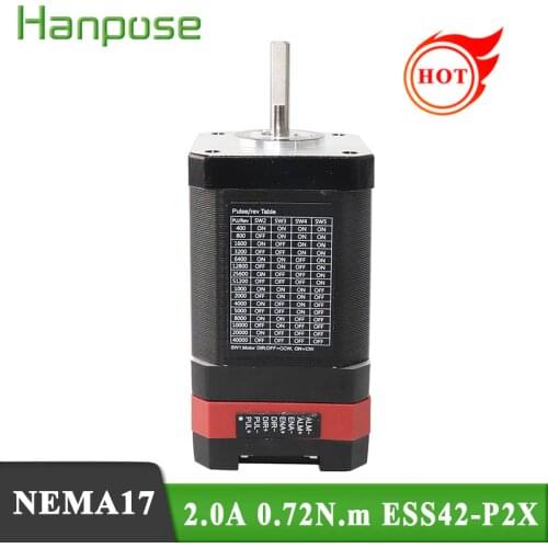 Nema17 Closed loop Integrated Stepper servo motor ESS42-P2X-60MM with driver 0.72N.m 2.0A Servo stepper motor Free shipp