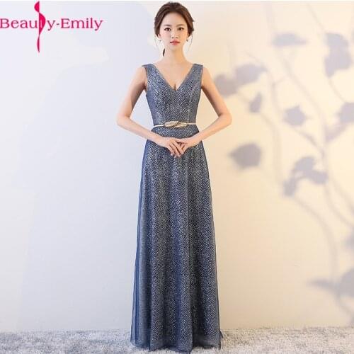 New Arrival Sexy V Neck Sleeveless A Line Evening Dress Long Fashion Zipper Back Formal Party Dress with Sashes Real Photo