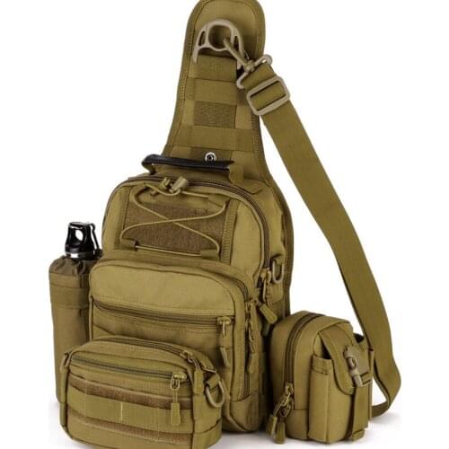 Outdoor Camping Tactical Pocket Molle Hiking Hunting Bags Sling Shoulder Backpack Single Multi-pocket Camouflage Chest Rucksack
