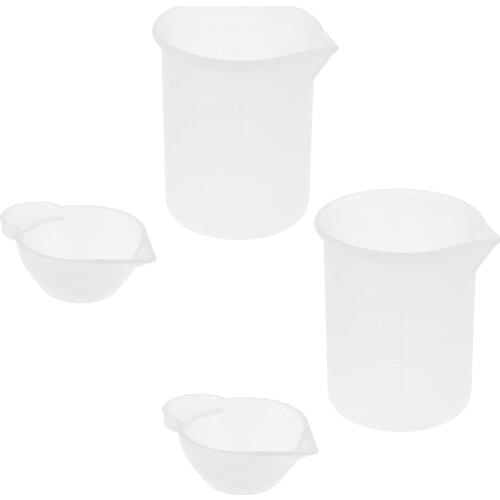 Prettyia4Silicone Measuring Mixing Cup for Liquid Epoxy Resin Jewelry Making