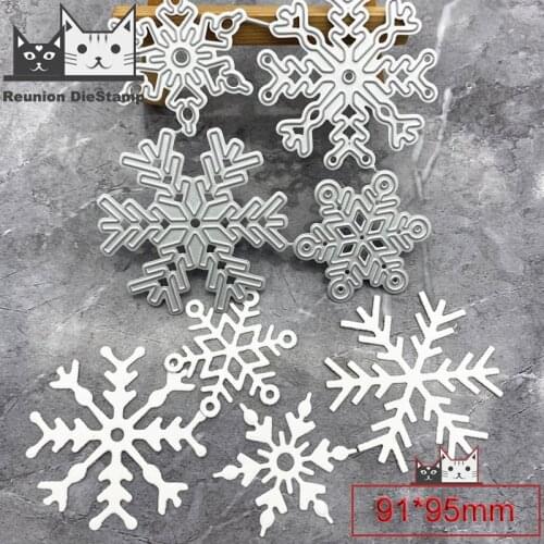 Reunion 4pcs/set Snowflake Christmas Dies Metal Cutting Dies Stencils for DIY Scrapbooking Album Stamp Paper Card Embossing 2020