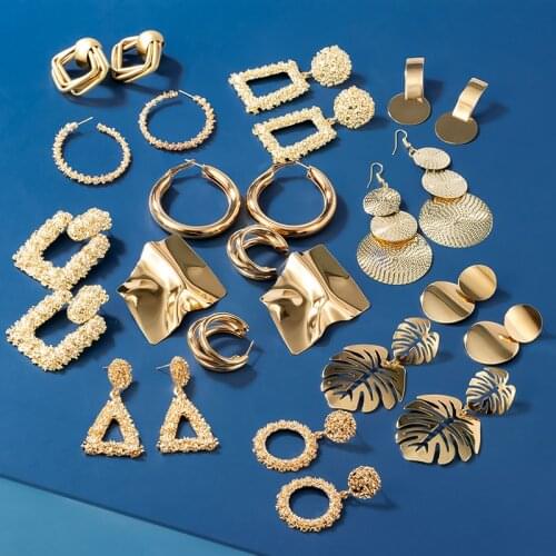 Fashion Statement Earrings 2020 Large Geometric Round Earrings for Women Hanging Swing Earrings Modern Female Earrings Jewelry