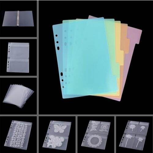 Scrapbooking Cutting Dies Organizer Stamps Collection Album Storage Book Cover Binder Plastic Inner Pages and Pockets Dividers