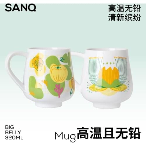 Three shallow the designer a new hand painted ceramic mugs and heavily ceramic cup be household drinking cups