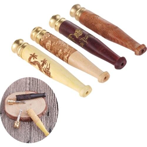 1pc Ebony Carved Dragon Wood Pipe Cigarette Holder Filter Smoking Pipes Portable Tobacco Pipes Men Gifts Smoke Mouthpiece