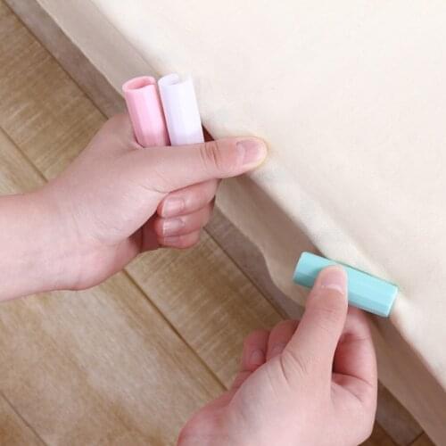 12Pcs/Set for Household Fasteners Mattress Holder Slip-Resistant Clamp Clothes Peg Pure Color BedSheet Clips ABS