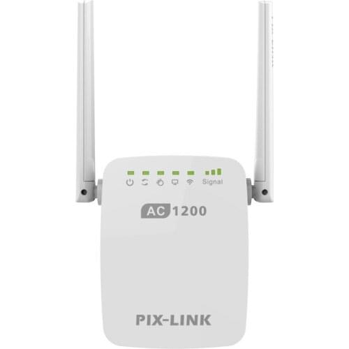 1200Mbps PIXLINK 2.4/5G Router WiFi Range Extender Wireless Repeater Wi-Fi Extendor Internet Signal Booster Antennas Wide Cover