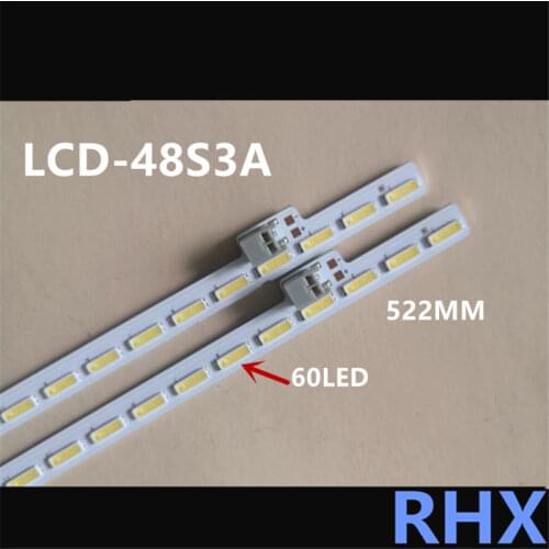 2Pieces/lot FOR Sharp LCD-48S3A LCD TV backlight bar SAMSUNG-2015SSP48-7020-60-ERV1 60LED 522MM