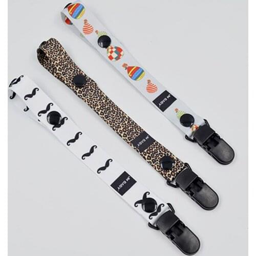 Baby Pacifier Clip Chain Ribbon Dummy Holder Soother Pacifier Clips Leash Strap Nipple Holder For Infant Feeding K0200