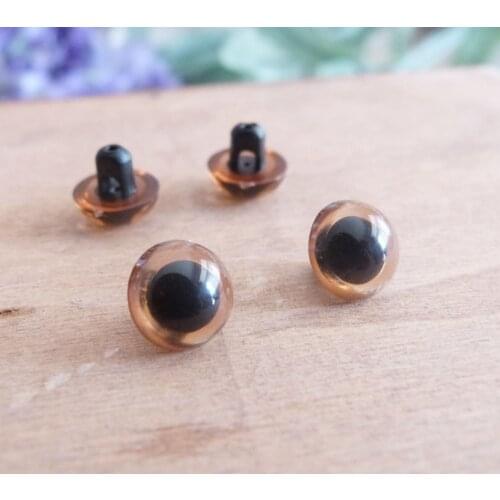 9mm/10.5mm/12mm/13.5/15mm/16.5/18mm/20mm brown button handscrew safety toy eyes -size option
