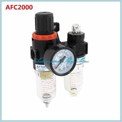 AFC2000 G1/4" Air Filter Regulator Combination Lubricator ,FRL Two Union Treatment oil water separation