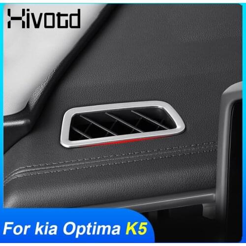 Hivotd For Kia Optima K5 dl3 2021 2020 Accessories Front Rear Air Conditioner Outlet Vent Trim Cover Decoration Sequins Moulding