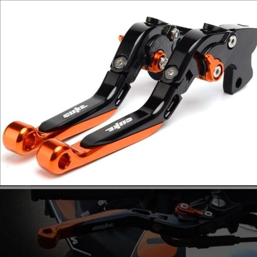 CNC Accessories With Laser logo cnc Brake Clutch Levers motorbike Parts Fit For ktm DUKE 125 200 390 rc 390 RC390 2018 brakes