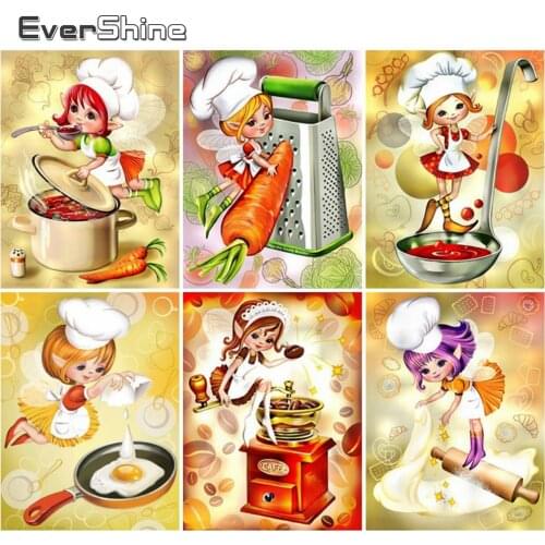 EverShine Diamond Embroidery Portrait Picture Of Rhinestones Diamond Painting Full Square Woman Beaded Needlework Handmade Gift