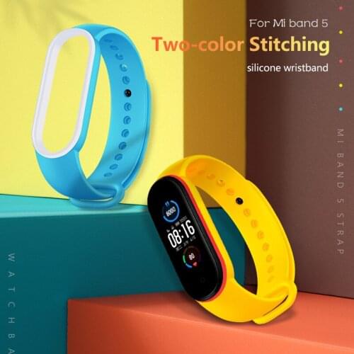 Bracelet For Xiaomi Mi Band 5 Replacement Strap Wristband Smart Watch Accessories Silicone Wrist Straps 14 Colors Wrist Band