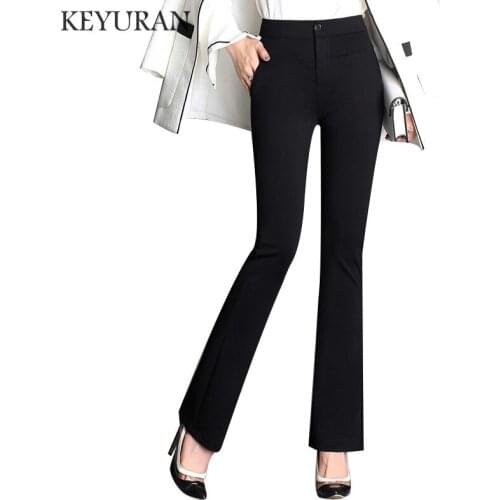 Plus Size 4XL Trousers Women straight Flare Pants Spring Summer Casual OL Formal Pants Women Office Dress Pants Long Trousers