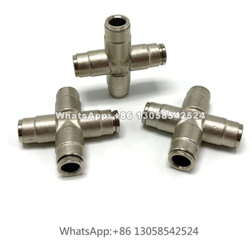 Quick Coupling Slip Lock Four Way Connector, Slip Lock Connector, Mist Nozzle Adaptor for Mist Cooling System