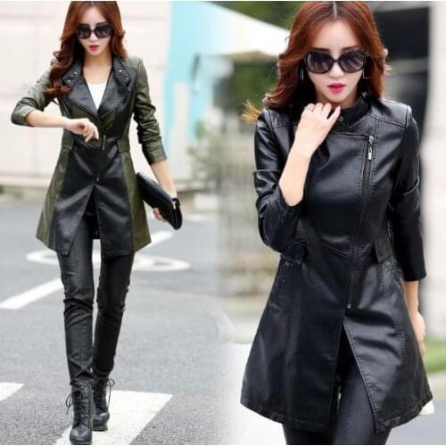 Clobee Womens Winter Leather Jackets