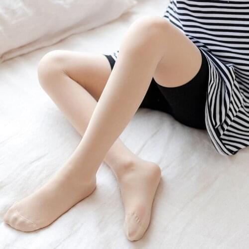 Children stockings kids girls ultra-thin pantyhose summer tights girls comfortable cute black white stitching pantyhose