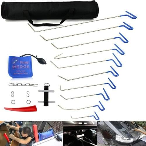 Paintless dent Tools Dent Repair Tool Set For Car to Remove Body Dent 10pc Rod Hooks Kit Paintless Dent Repair Tool Kit for Auto