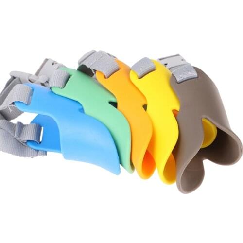 1PC Cute Novelty Design Dog Muzzle Pet Supplies Silicone Adjustable Dog Mouth Muzzle For Dogs Cute Duck Anti-bite Dog Bark Stop