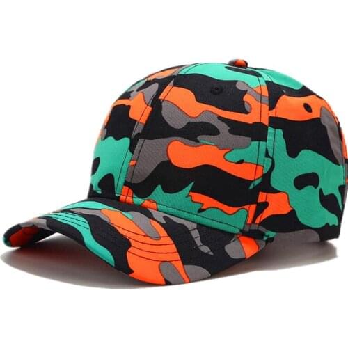 Camouflage Printing Cotton Casquette Baseball Cap Adjustable Snapback Hats for Men and Women 182